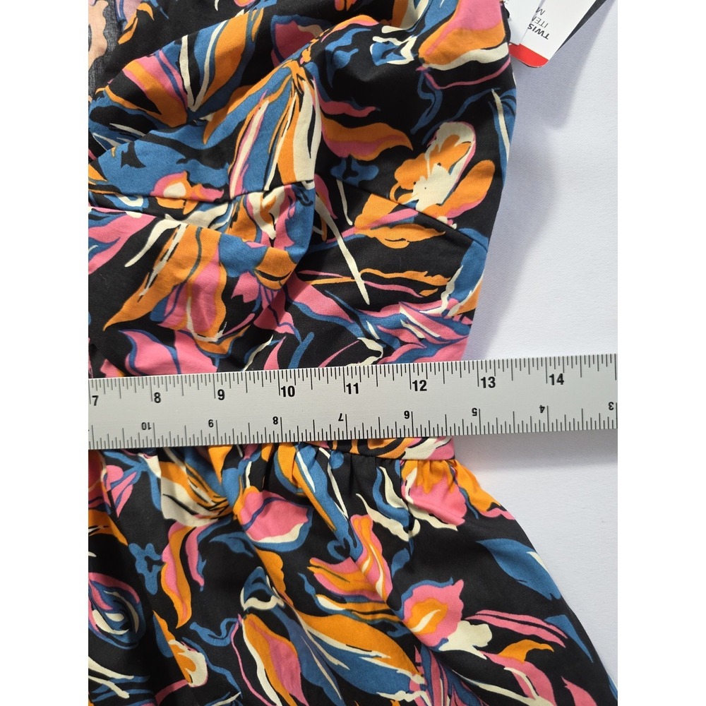 French Connection Summer Maxi Dress XS Floral Twist Front Sleeveless NWT - Picture 10 of 11